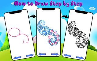 How to Draw Henna syot layar 2