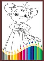 Princess Coloring Book الملصق