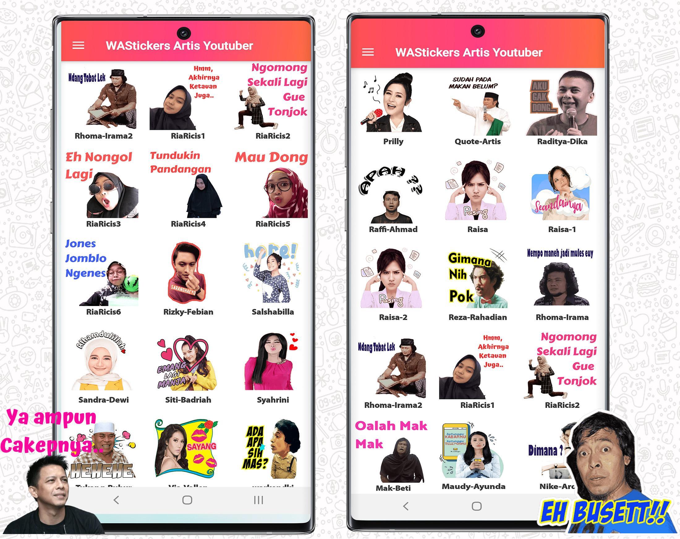 Wastickerapps Artis Indo Youtuber Cute Wa Sticker For Android