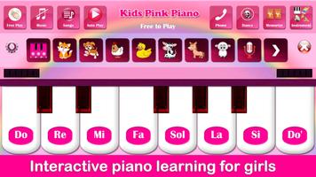 Kids Pink Piano Cartaz