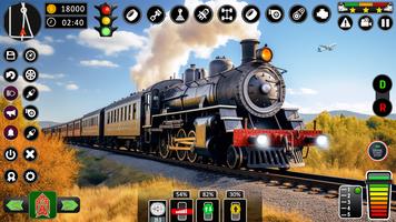 ville train sim- train Jeux 3d Affiche