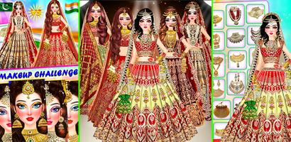 Indian Bride Dress Up Girl الملصق