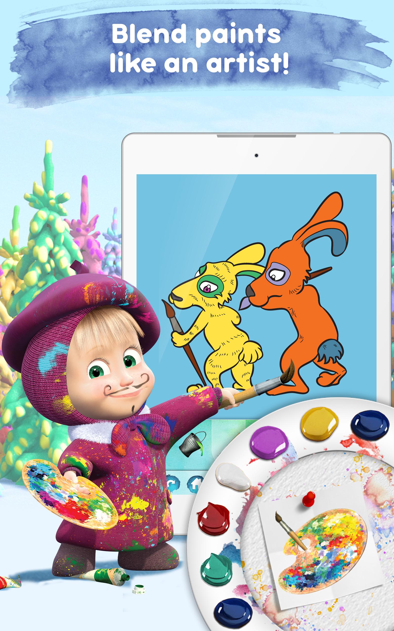 ماشا والدب صفحات التلوين مجانا للأطفال For Android Apk Download