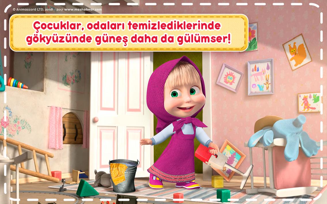 Android için Maşa ile Koca Ayı Kız Oda ve Ev Temizlik Oyunları APK