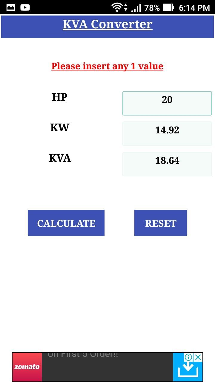 KVA Calculator & Converter APK for Android Download
