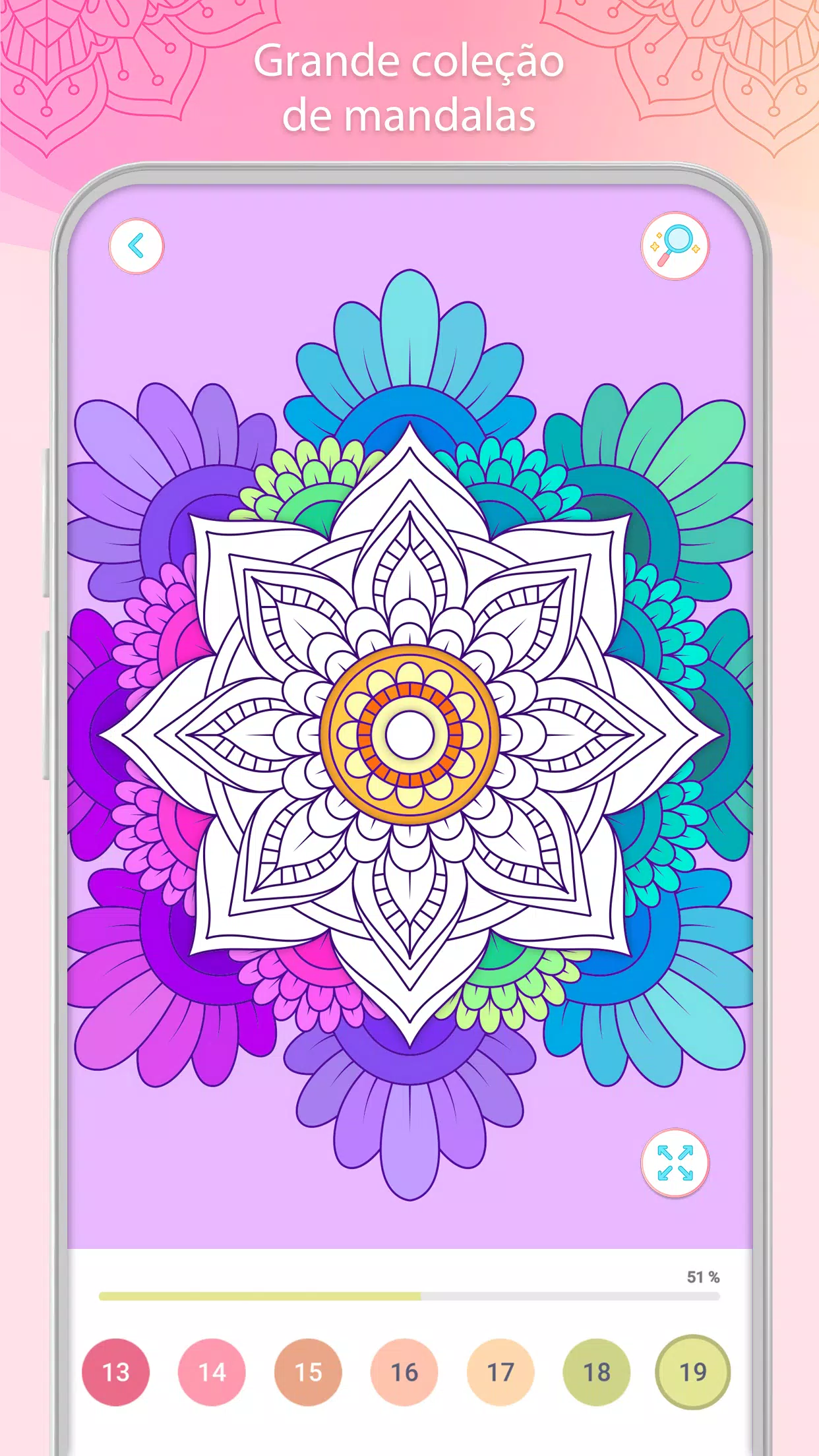 Download do APK de Mandalas para Colorir: Jogos de Pintar com Número para  Android