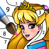 Princess Coloring Book: Magic Color by Number icône