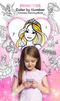 Princess Color by Number Affiche