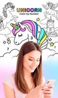 Unicorn Color by Number پوسٹر