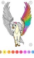 Unicornio Juegos de Pintar con Números captura de pantalla 1