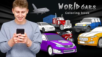 World Cars Coloring Book Affiche