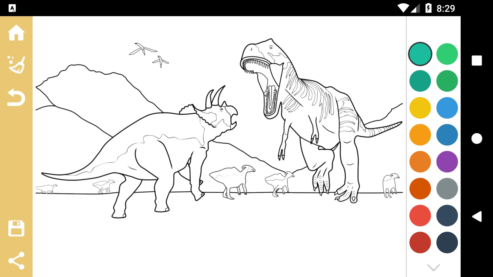 Динозавры Разукрашки Играть