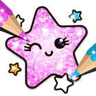 Kawaii Juegos de Pintar Glitter icono