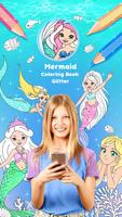 Mermaid Coloring Book Glitter Affiche
