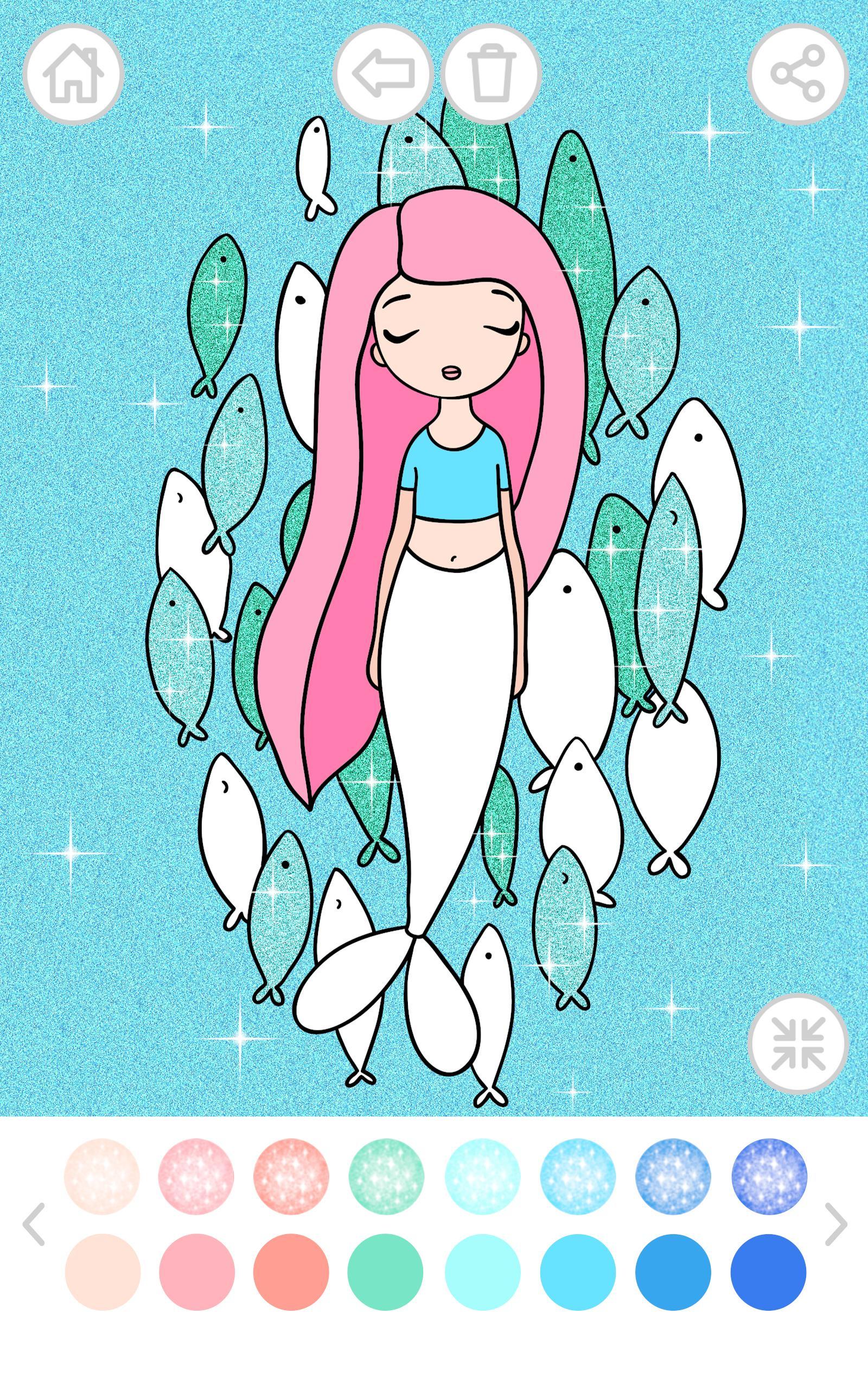 500 Mermaid Coloring Book Glitter Picture HD 500 Mermaid Coloring Book Glitter Picture HD