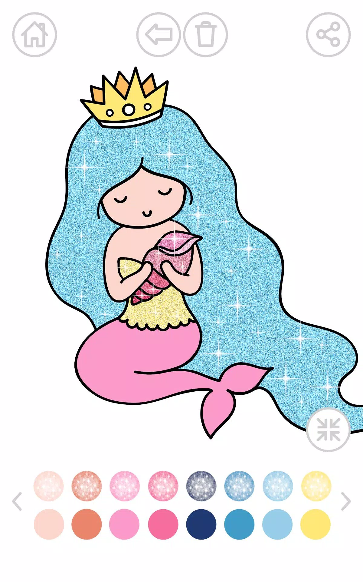 Mermaid Coloring Games - Jogos de desenho, pintura e maquiagem gratuitos  para criar belas imagens de sereias e estimular a  criatividade::Appstore for Android