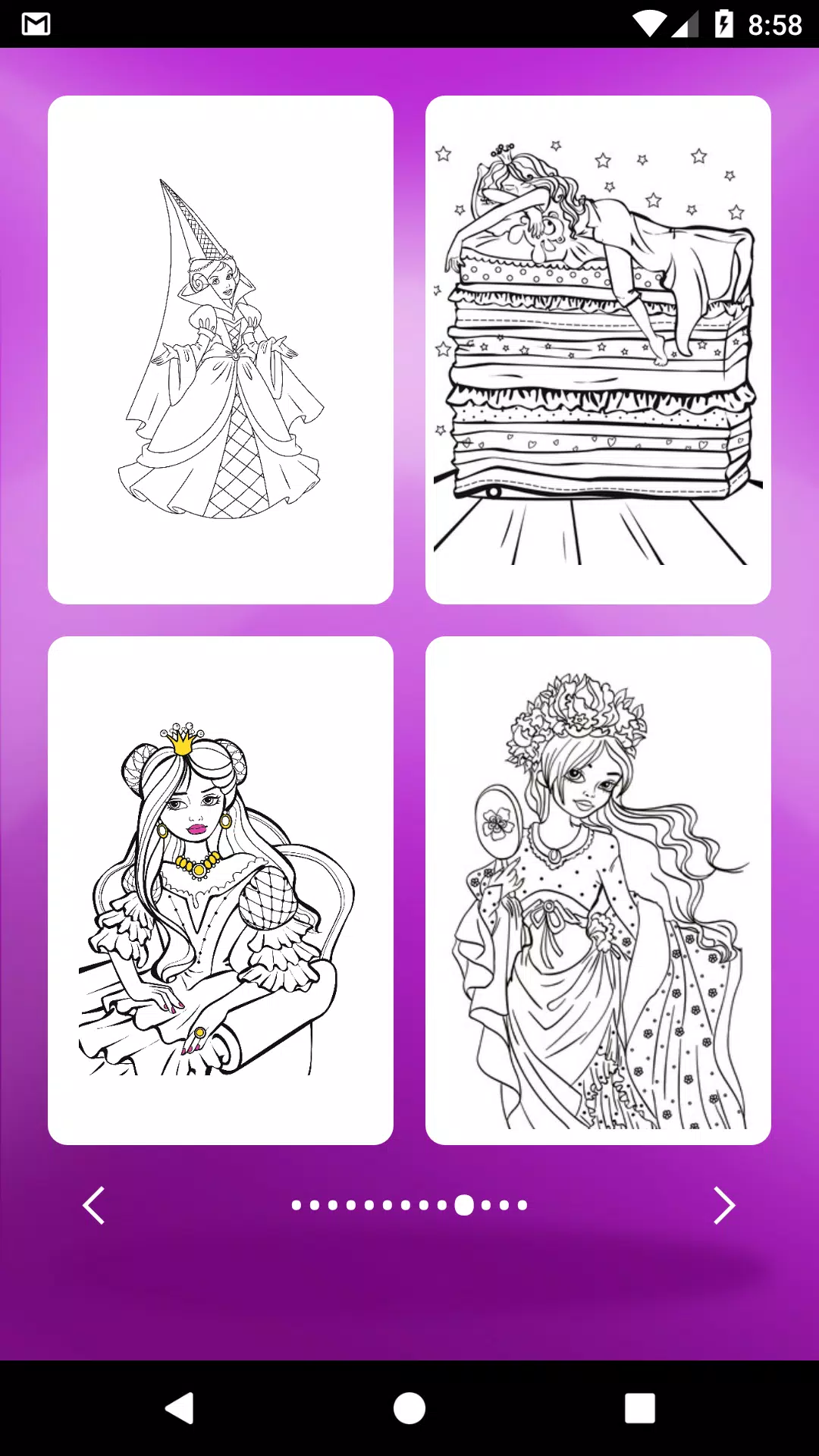 Princesa para colorir - Jogos para meninas : princesas, castelos e jóias !  Desenhos::Appstore for Android