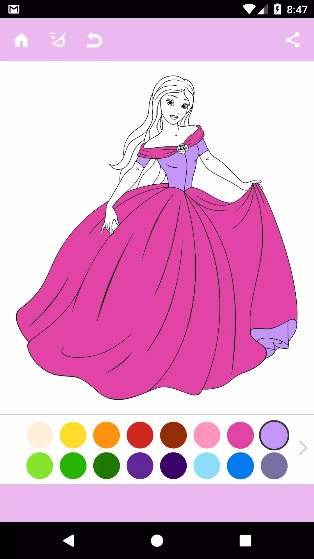 Princesa para colorir - Jogos para meninas : princesas, castelos e jóias !  Desenhos::Appstore for Android