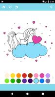 Unicorn Coloring Book captura de pantalla 2