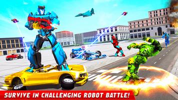 Flying Formula Car Robot Game स्क्रीनशॉट 1