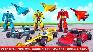 Flying Formula Car Robot Game Screenshot 2