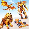 Formula Car Robot Transform - Flying Dragon Robot