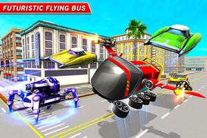 Army Bus Flying Robot Game ảnh chụp màn hình 1