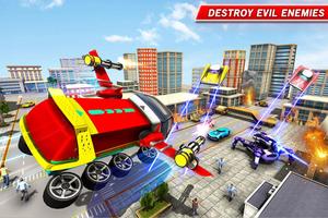 Army Bus Flying Robot Game ảnh chụp màn hình 2