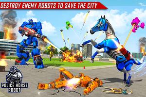 Horse Robot Car Transform War الملصق