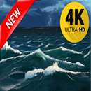 Free Live Wallpaper HD 4K Ocean Storm waves clouds aplikacja