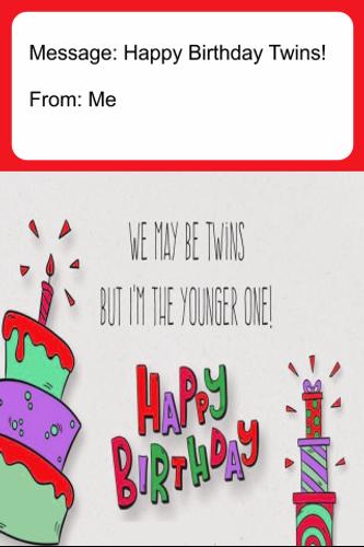 Happy Birthday Twins Card For Android Apk Download