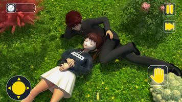 lycéenne anime amour sims capture d'écran 3