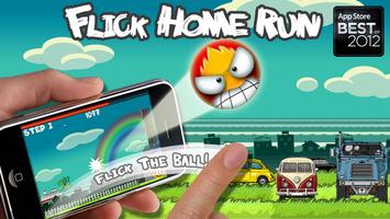 پوستر Flick Home Run! baseball game