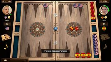 Backgammon Wini Online - Finding Friends & Play پوسٹر