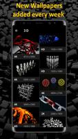 3D Black Wallpapers Affiche