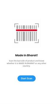 Made In Bharat - Barcode scan & Find Product Orign poster