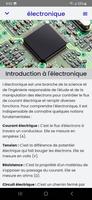 Cours d'électronique capture d'écran 1