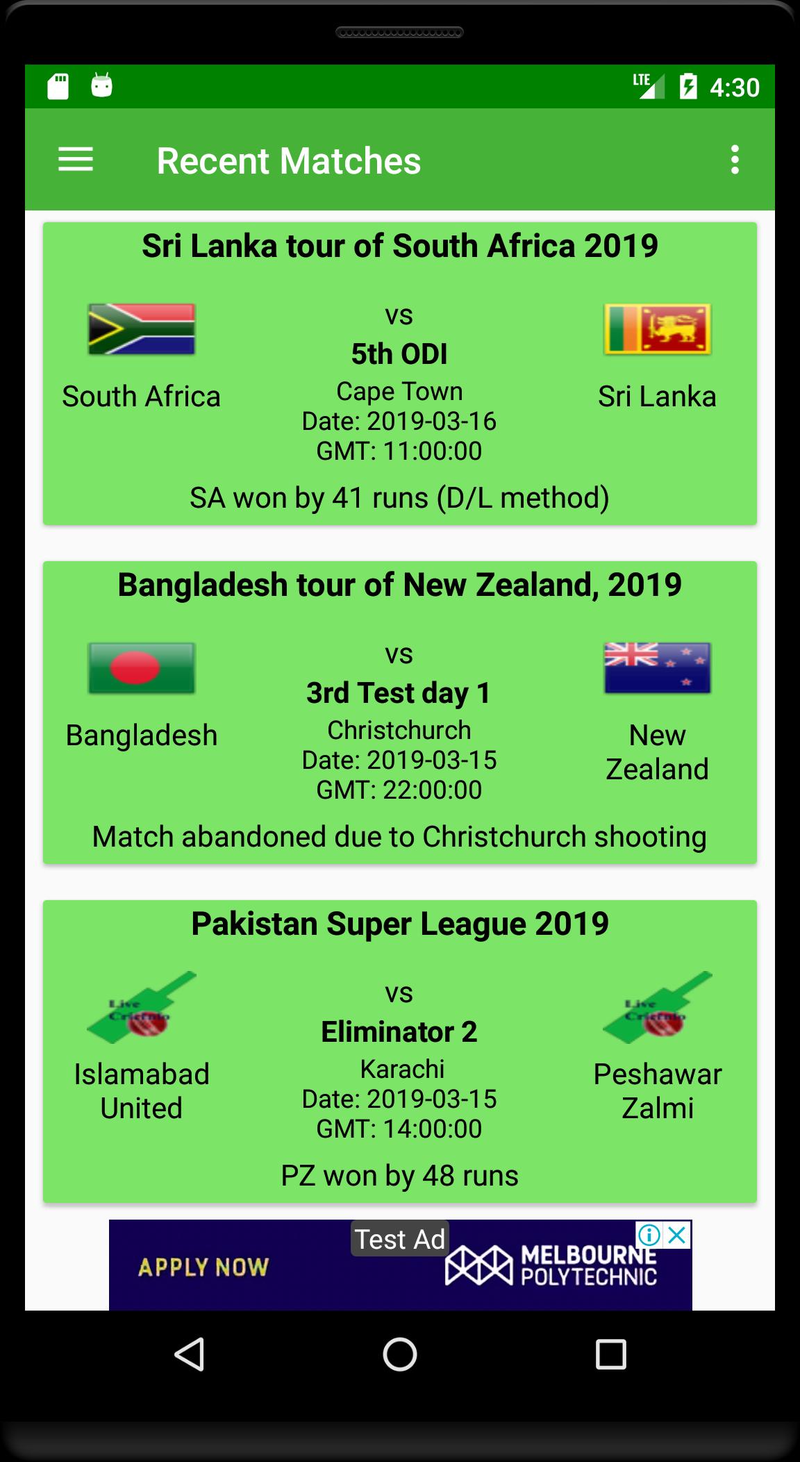 Live CricInfo for Android - APK Download