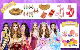 Indian Wedding Makeup Games captura de pantalla 3