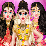 Indian Wedding Makeup Dress up icône