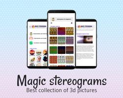 Magic Stereograms - stereo pictures, eye training-poster