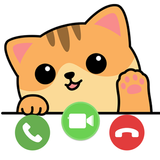 Cute Cat Fake Video Call icône
