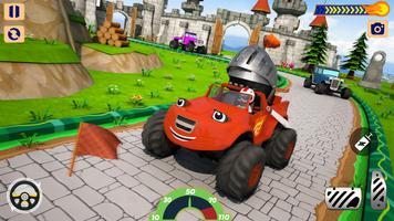 monster truck racen: autospel-poster