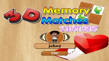 3D memory matches valentine capture d'écran 3