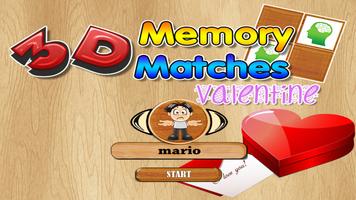 3D memory matches valentine imagem de tela 2