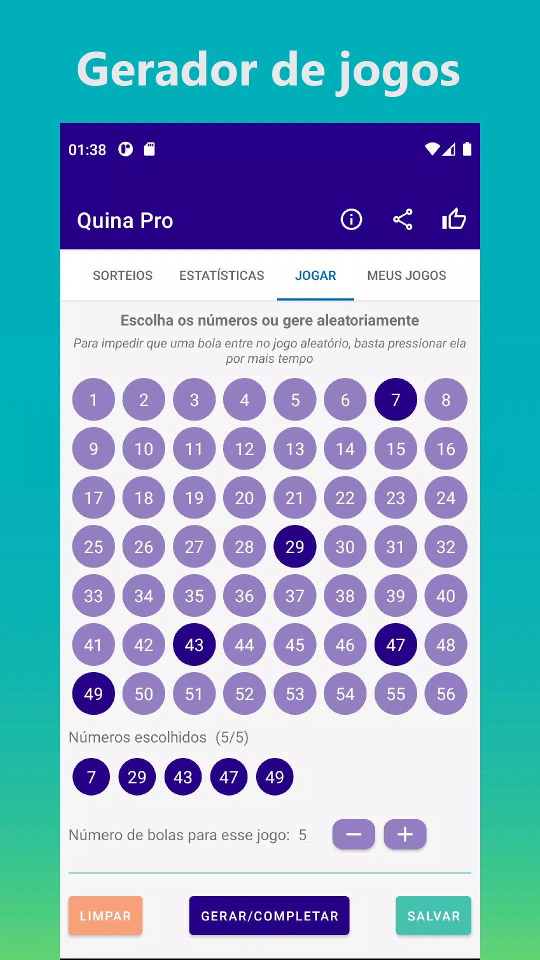 Quina Loteria Br 💰 - Gerador de Jogos, Resultados APK for Android Download