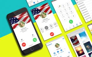HD i Call Screen Light Dialer الملصق
