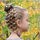 inspirational hair braid child icon