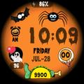 Halloween Pumpkin Bat & Ghosts