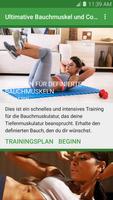 Bauchmuskel Workouts Plakat